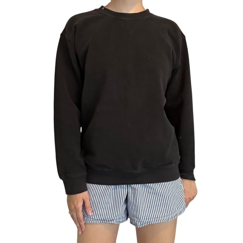 Lululemon Sweatshirt Black Crew Fleece All Yours Long Sleeve Size Extra Small